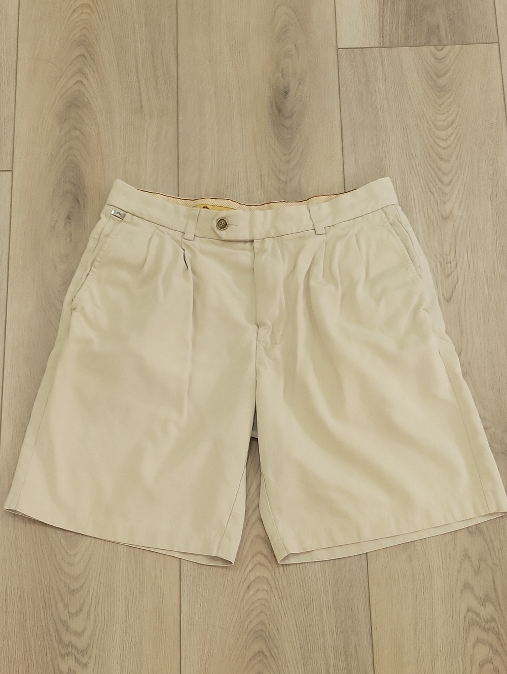 Men's Classic Khaki Silk Shorts